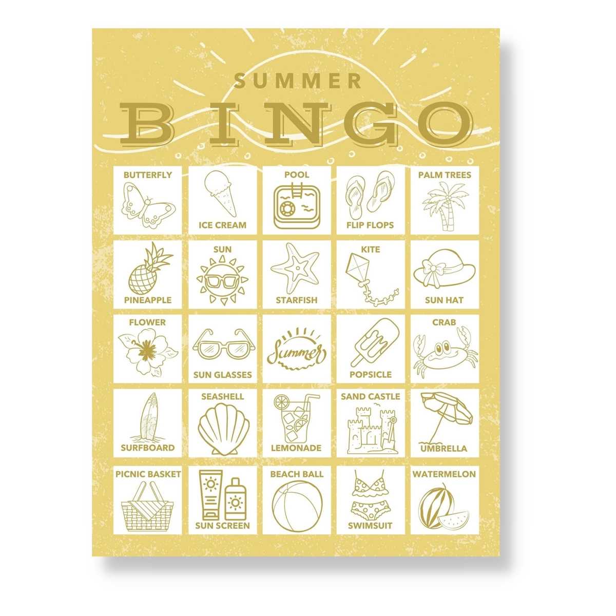 free summer bingo printable