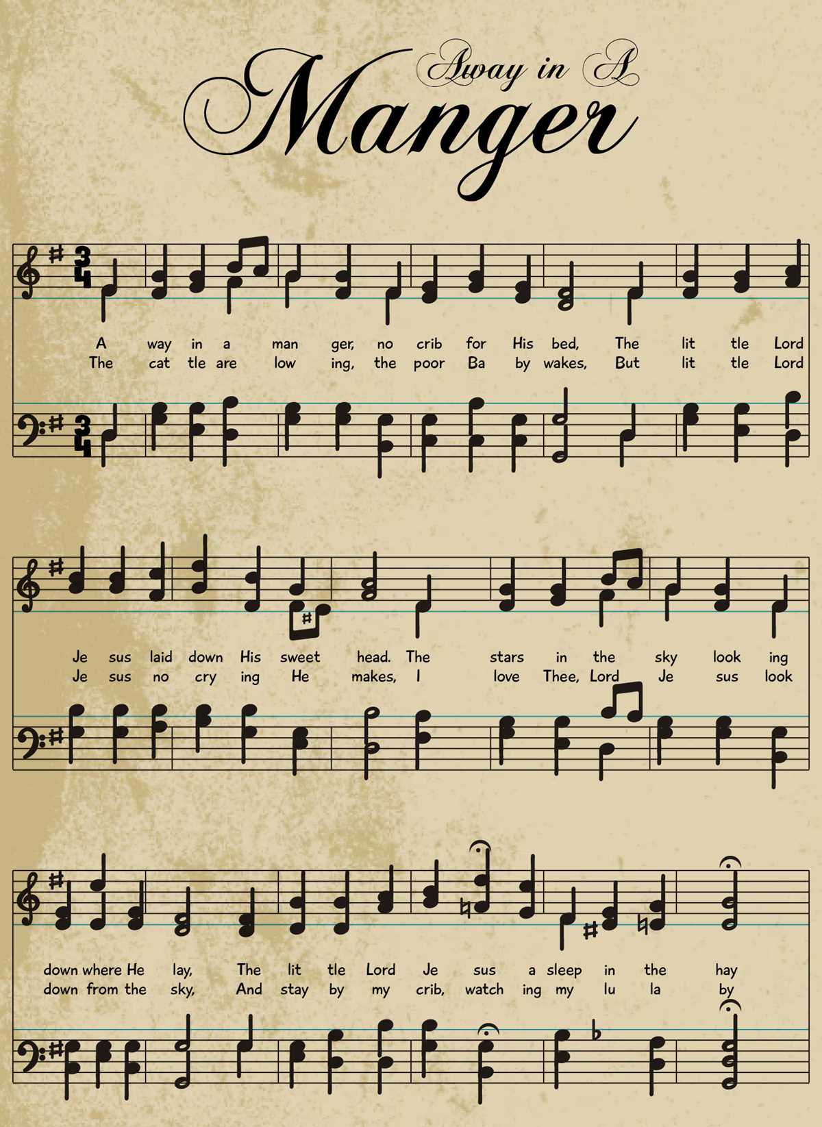 free vintage christmas sheet music printables