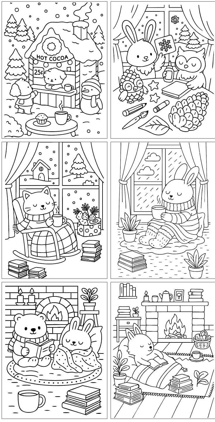 free winter coloring pages printable