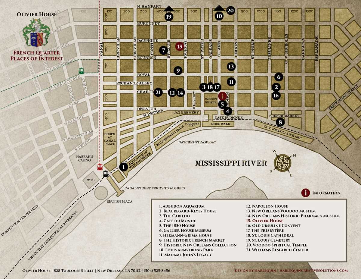 french quarter printable map