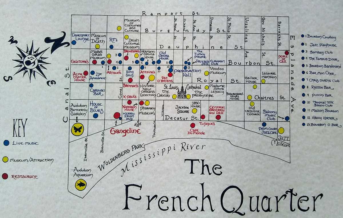 french quarter printable map
