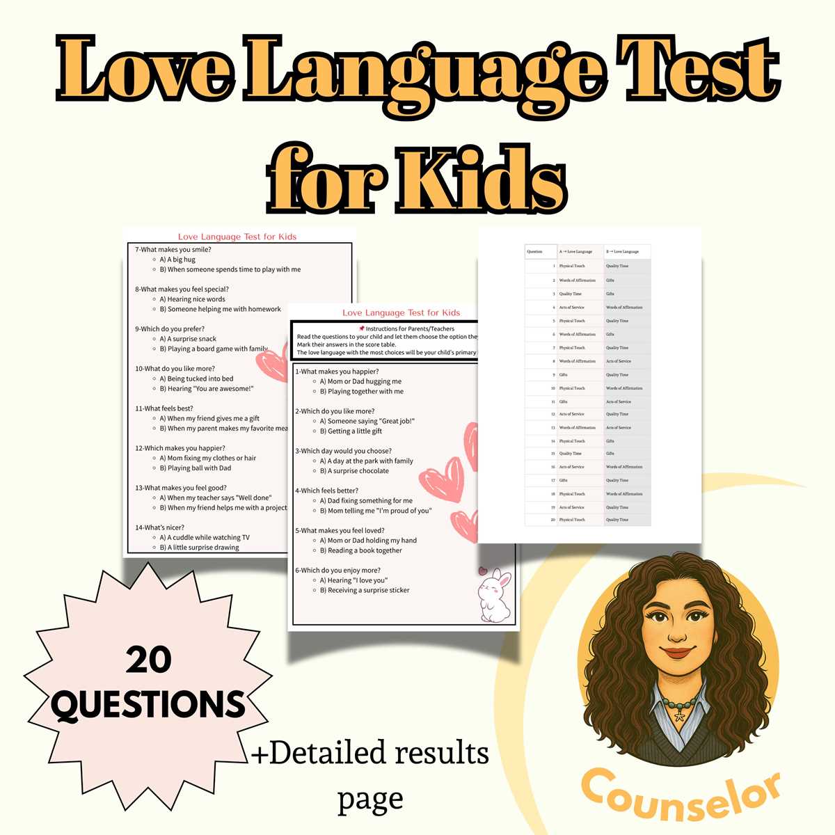 printable love language test