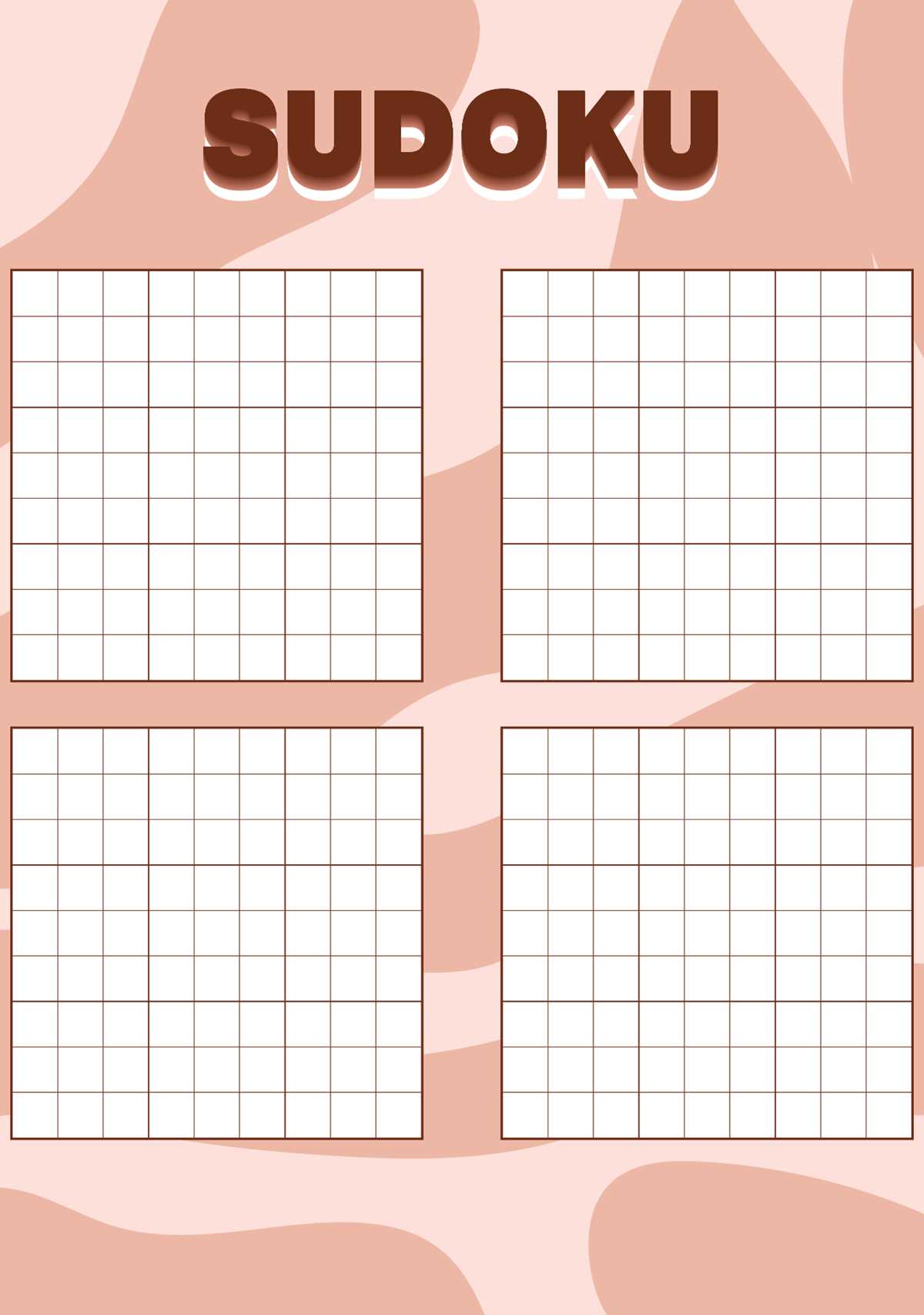 sudoku grid printable blank
