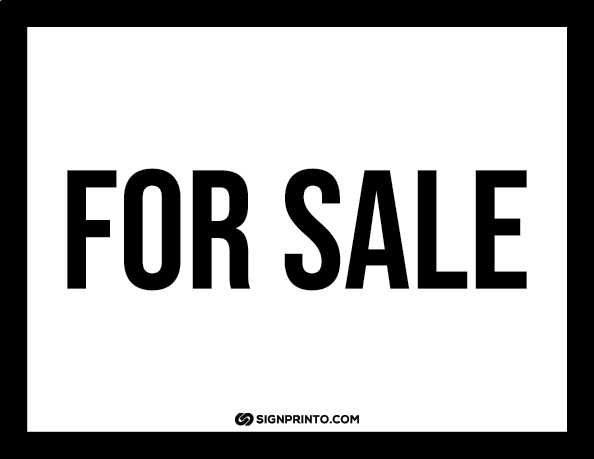 printable for sale signs