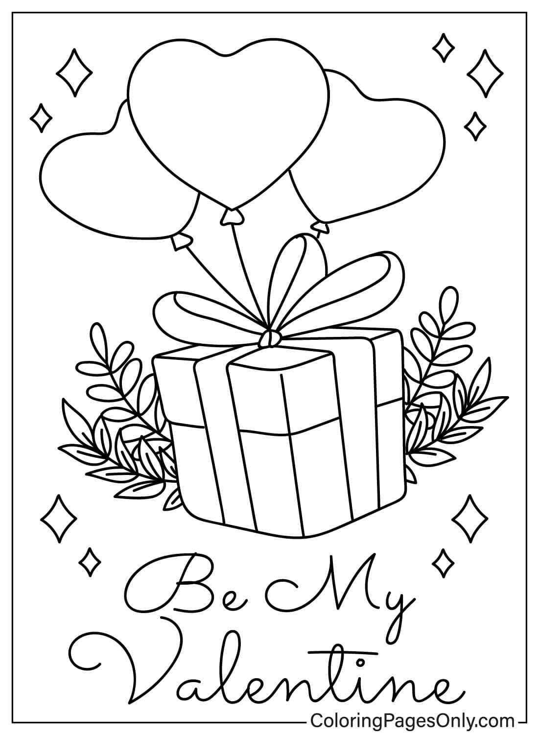 valentine color page printable valentine color page printable