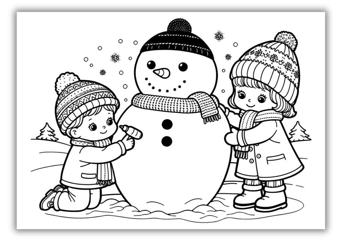 free winter coloring pages printable