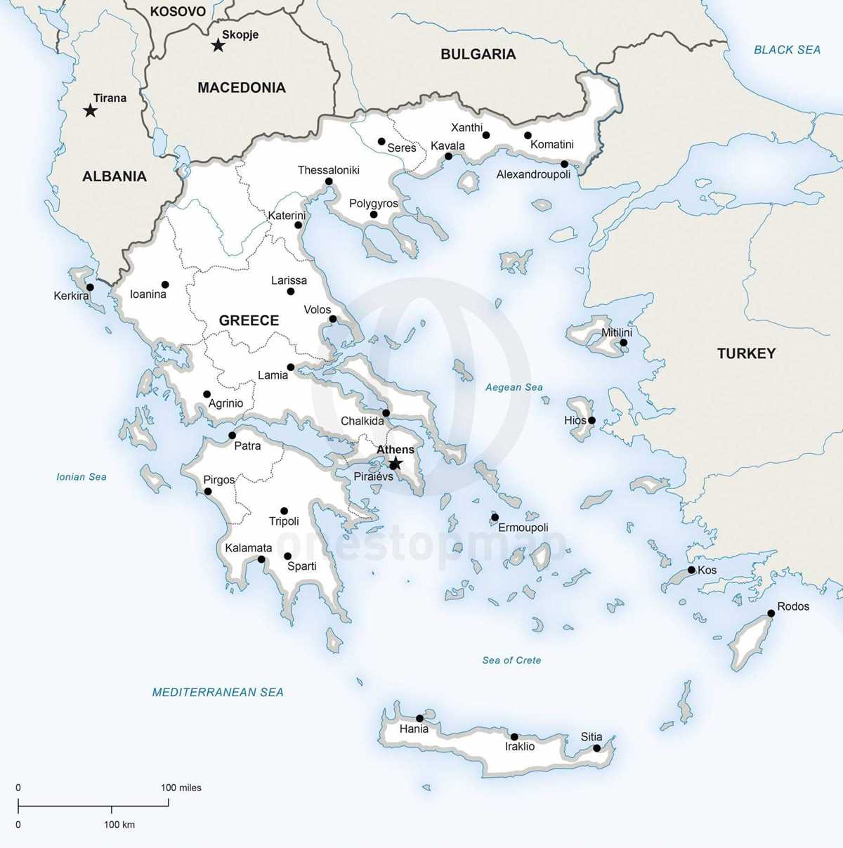 greece map printable