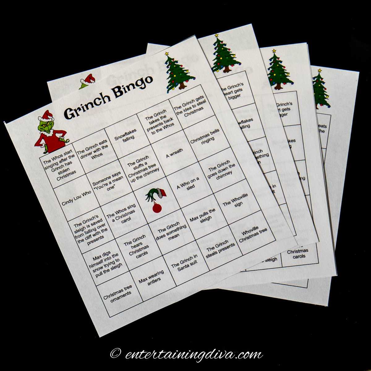 grinch bingo printable grinch bingo printable