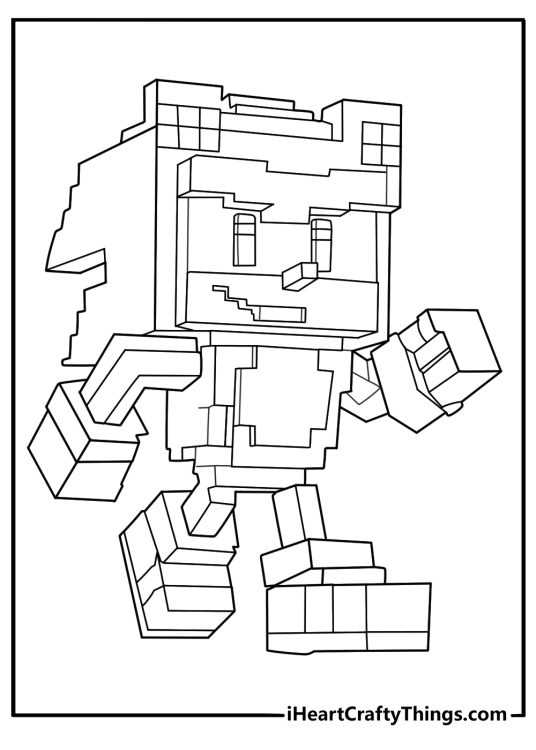 printable minecraft coloring sheets