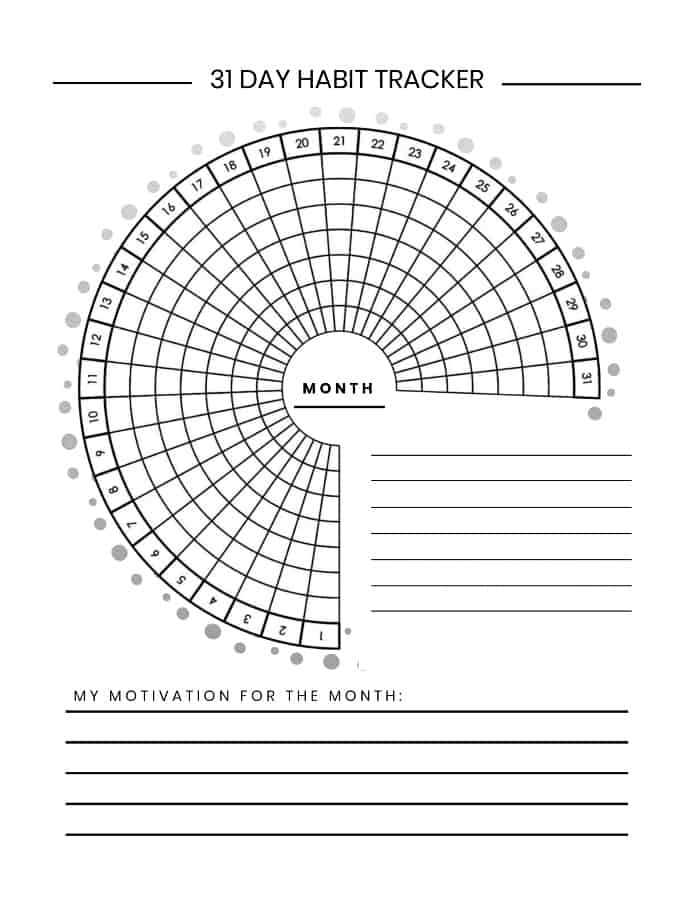 habit tracker printable free