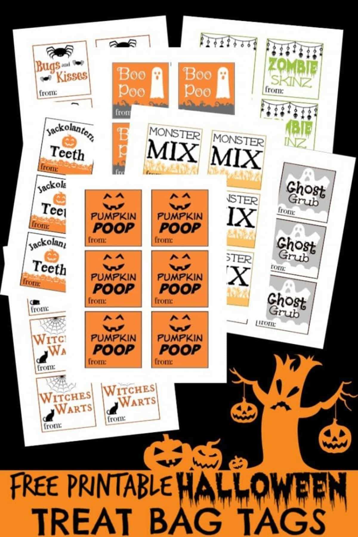 halloween tags printable halloween tags printable