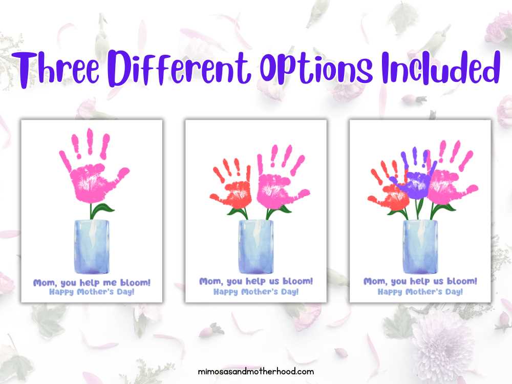 handprint flower printable
