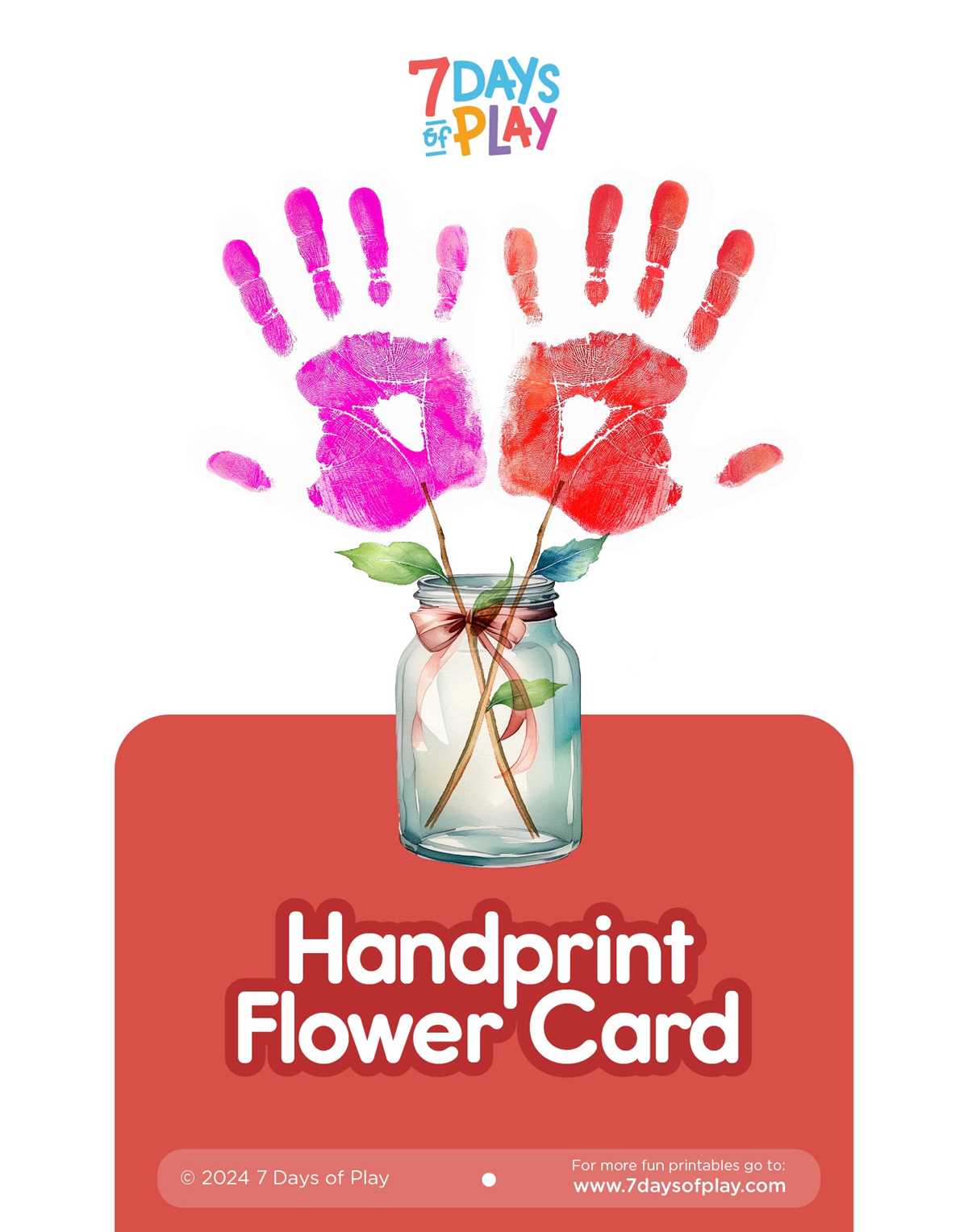 handprint flower printable