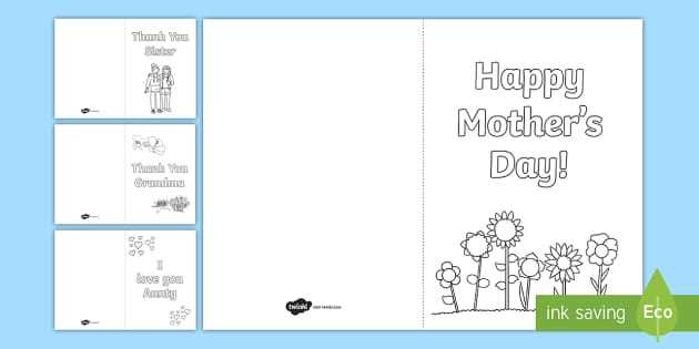 happy mothers day card template printable