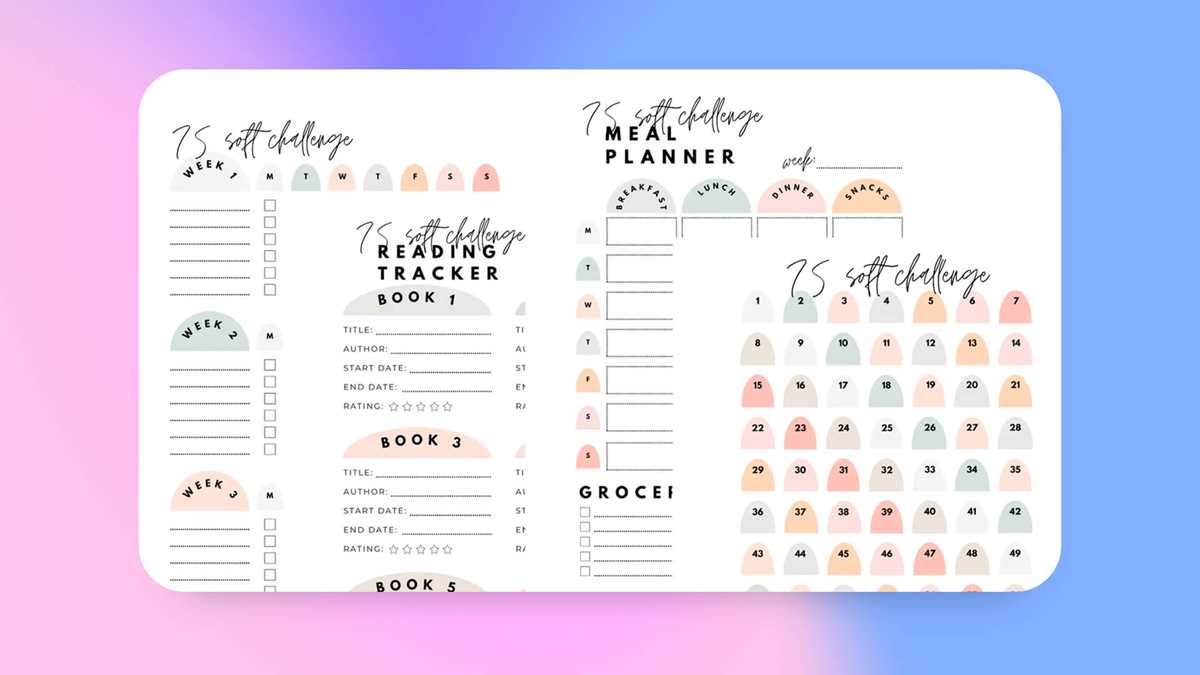 hard tracker printable 75 soft challenge printable free