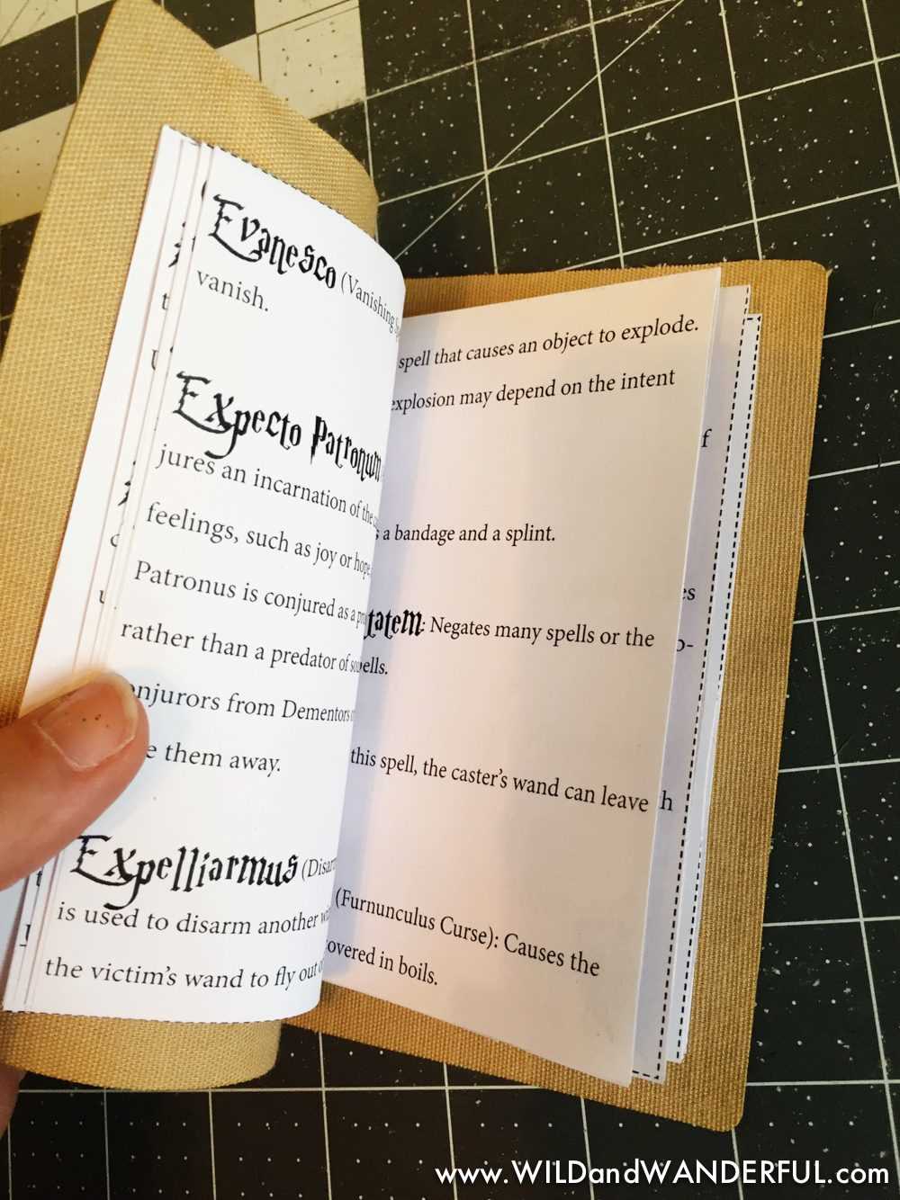 harry potter spells list printable