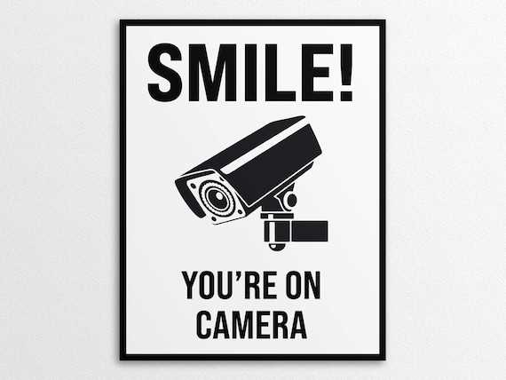 security camera in use sign printable