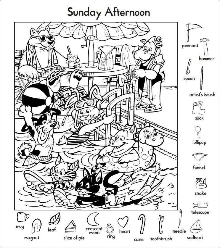 hidden pictures highlights printable