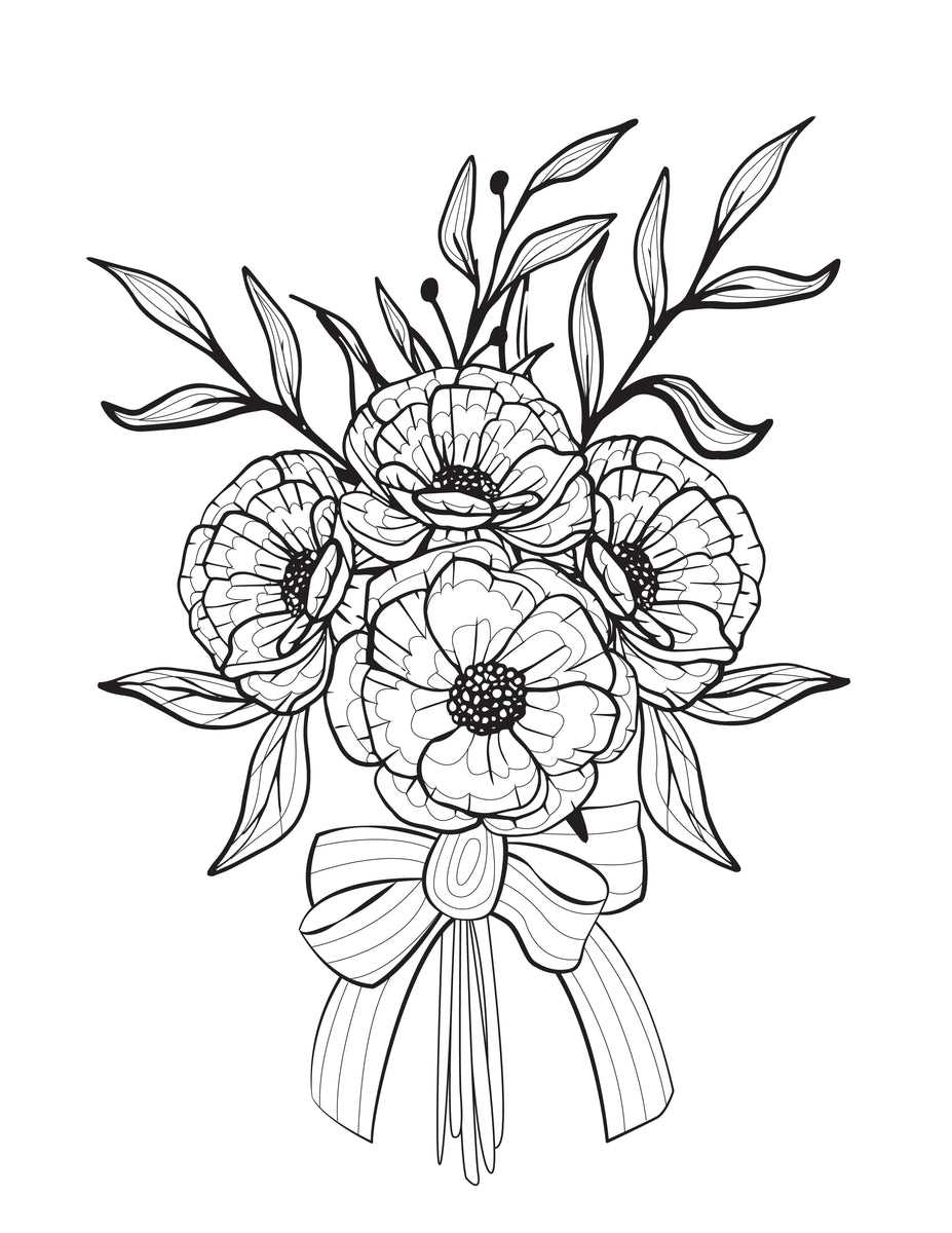 printable flower drawings