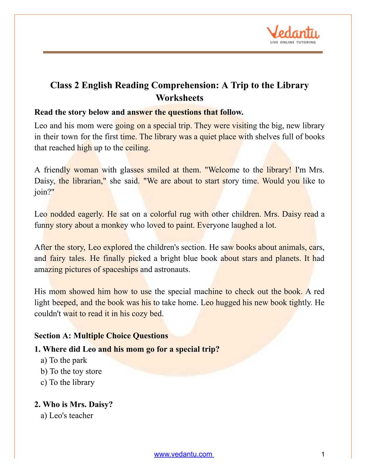 free printable library worksheets