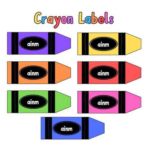 printable crayon labels printable crayon labels