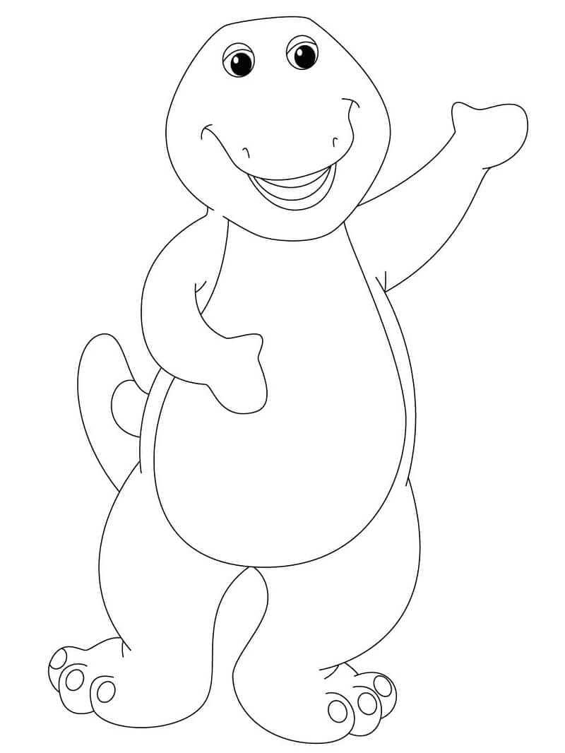 printable barney coloring pages