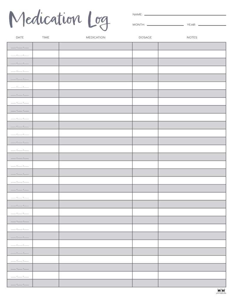 home use printable medication chart home use printable medication chart