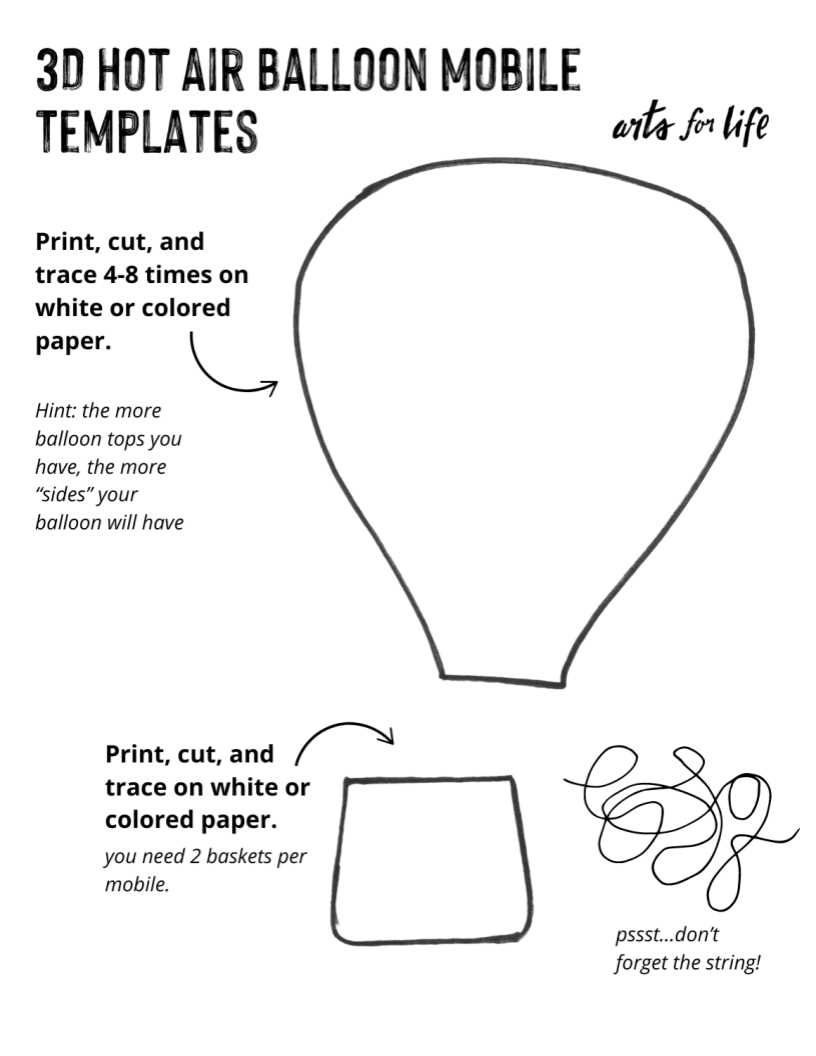 hot air balloon printable hot air balloon printable
