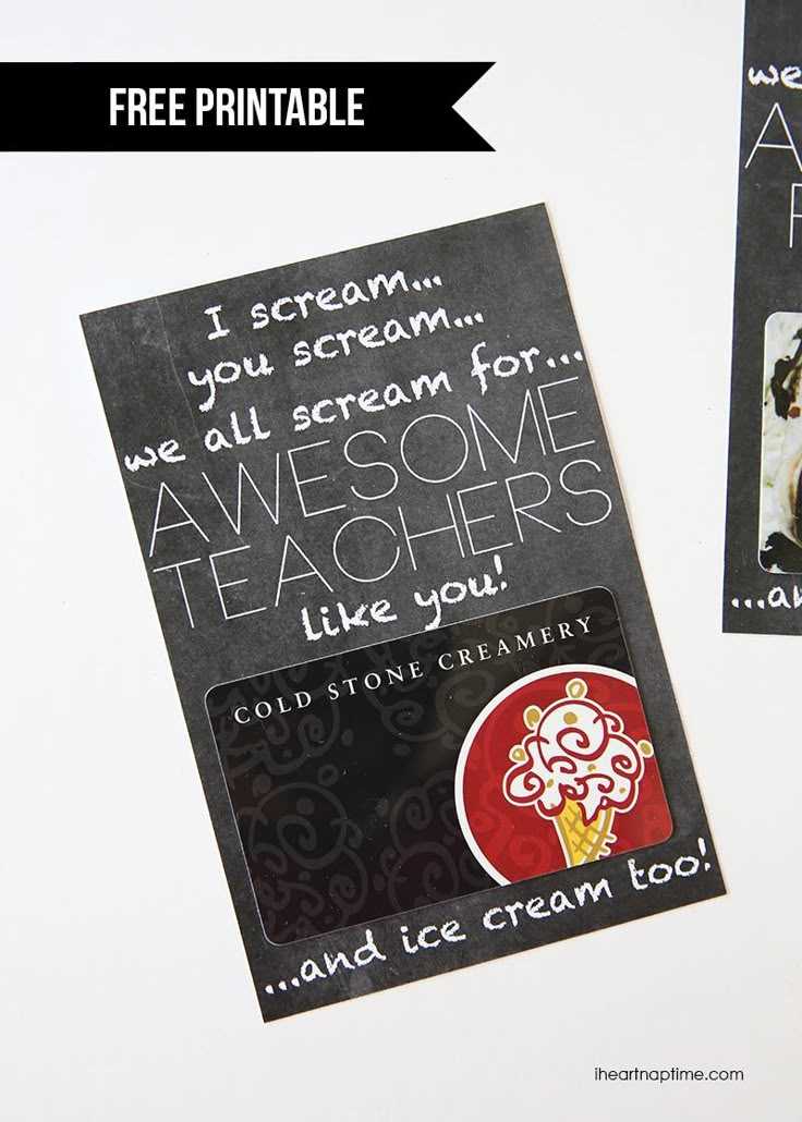ice cream teacher appreciation free printable ice cream teacher appreciation free printable