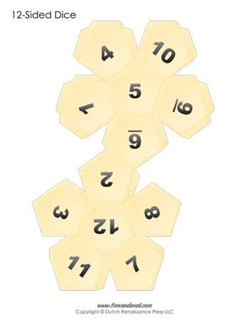 printable dice templates