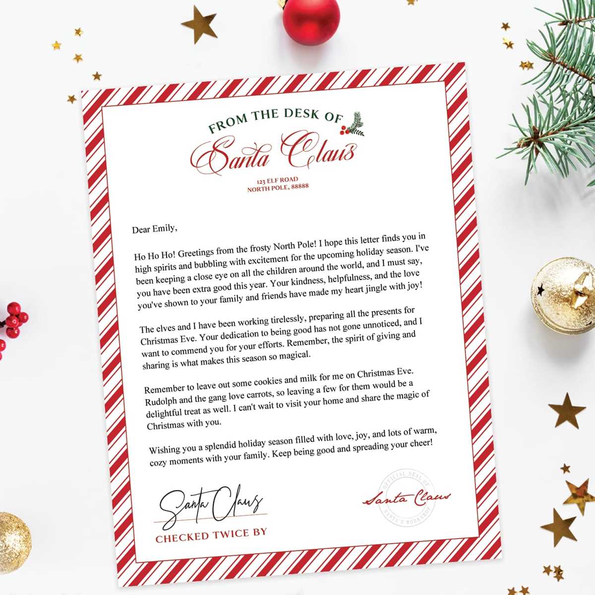 letter from santa to child free printable letter from santa to child free printable