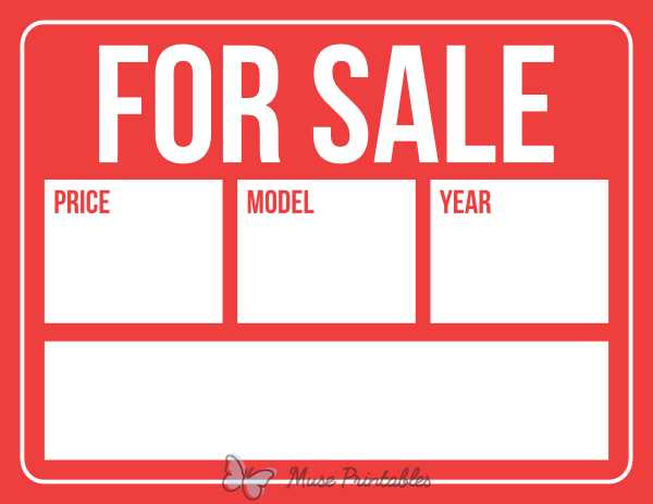 printable for sale signs