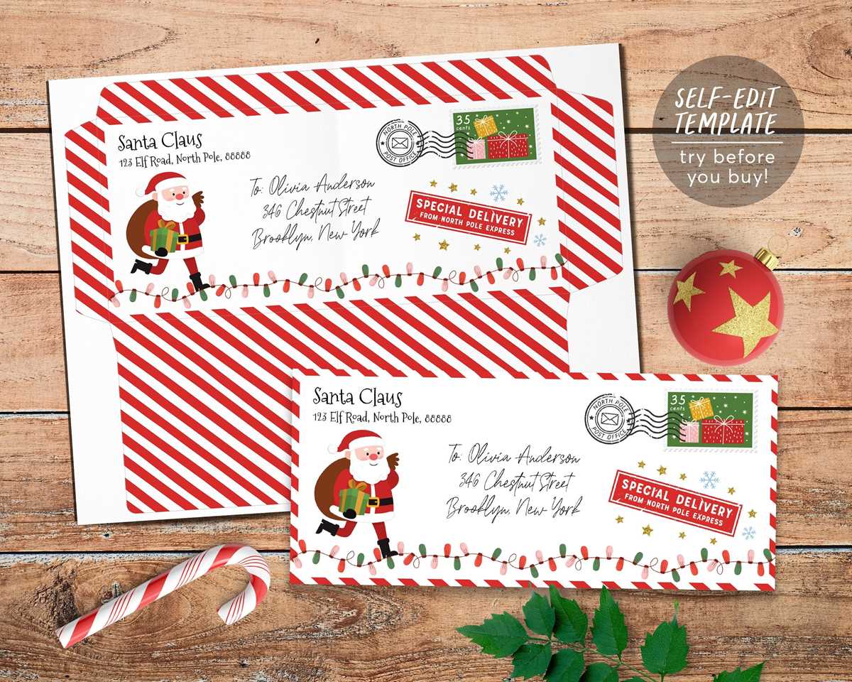 printable envelope address template