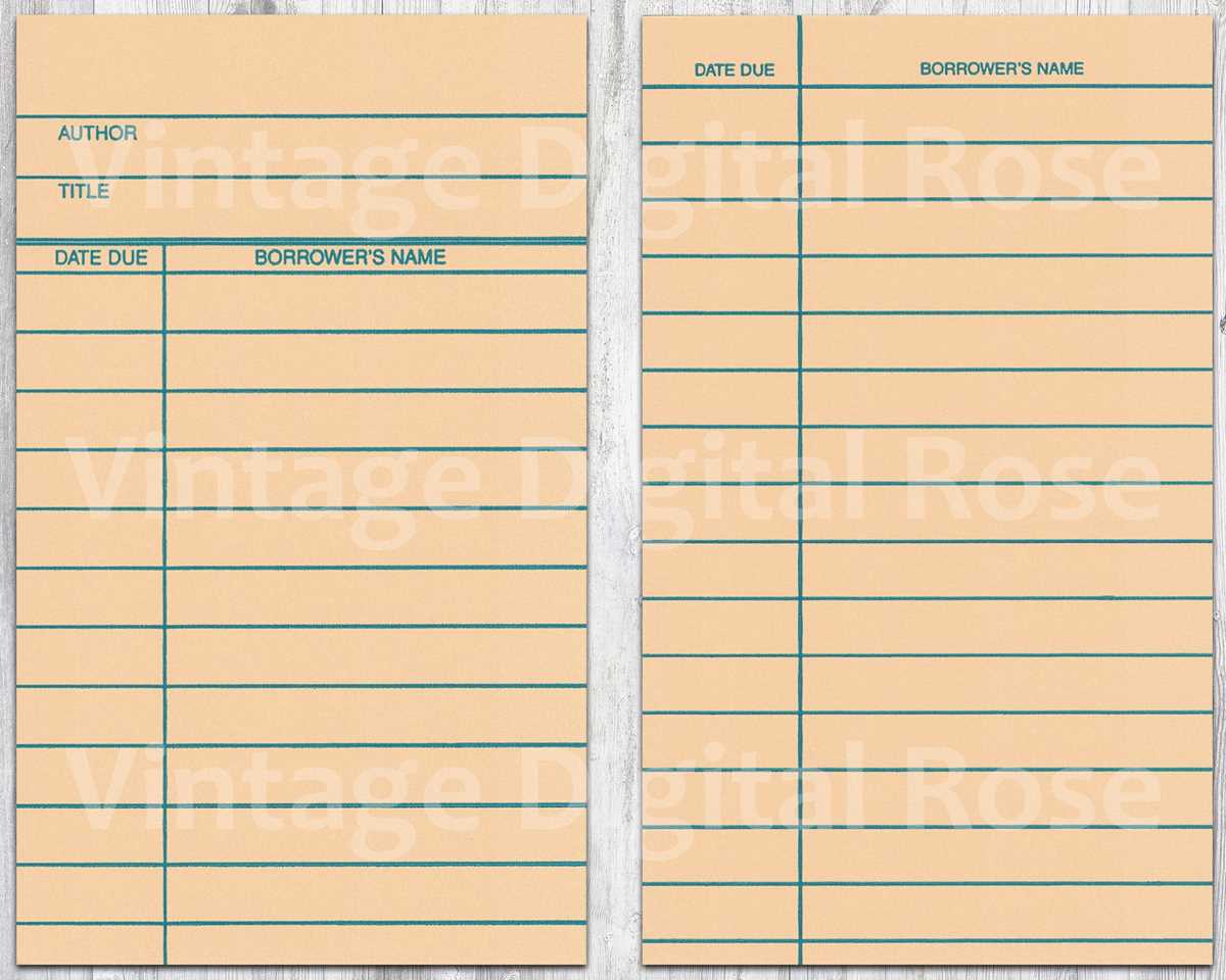 printable library cards
