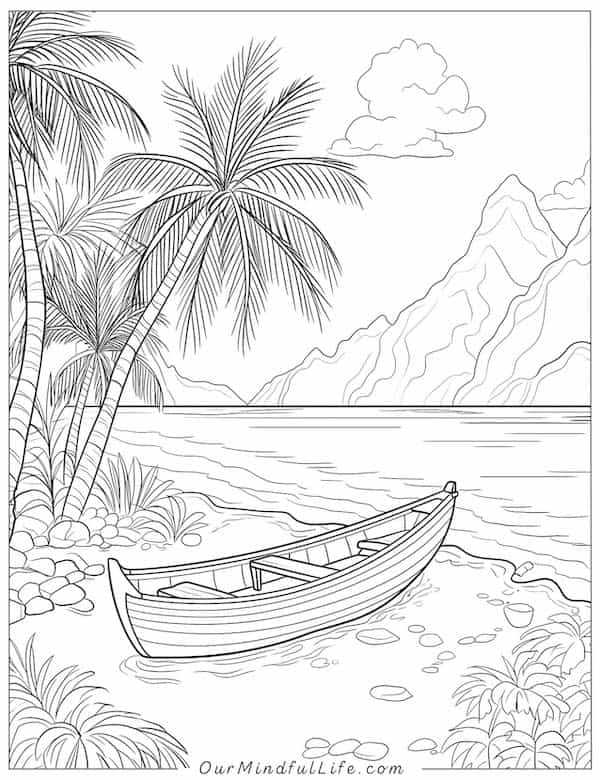printable coloring pages of the beach printable coloring pages of the beach