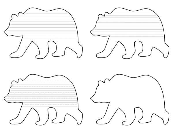 outline of bear printable