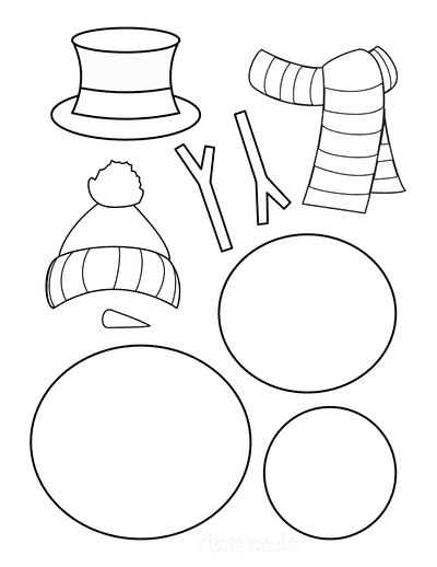 parts of a snowman printable