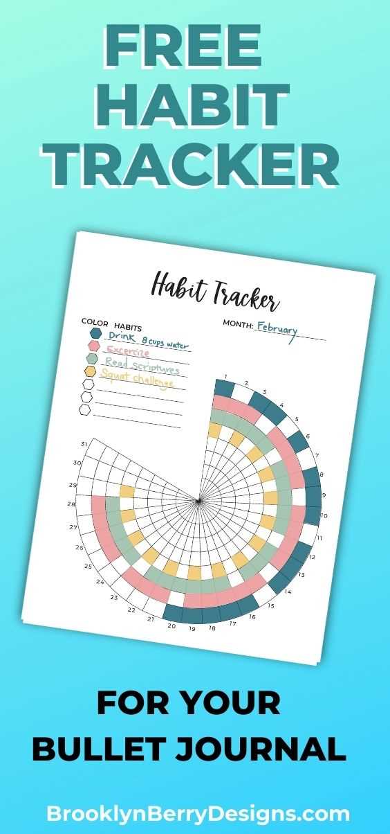 circle habit tracker printable