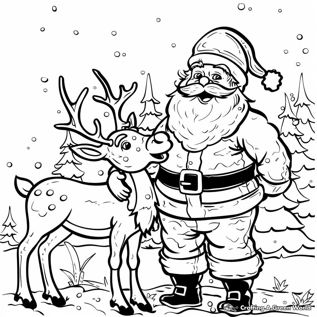 santa colouring pages free printable santa colouring pages free printable