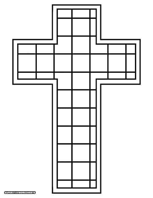 cross printable coloring pages