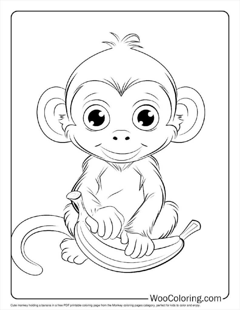 monkey printable coloring pages
