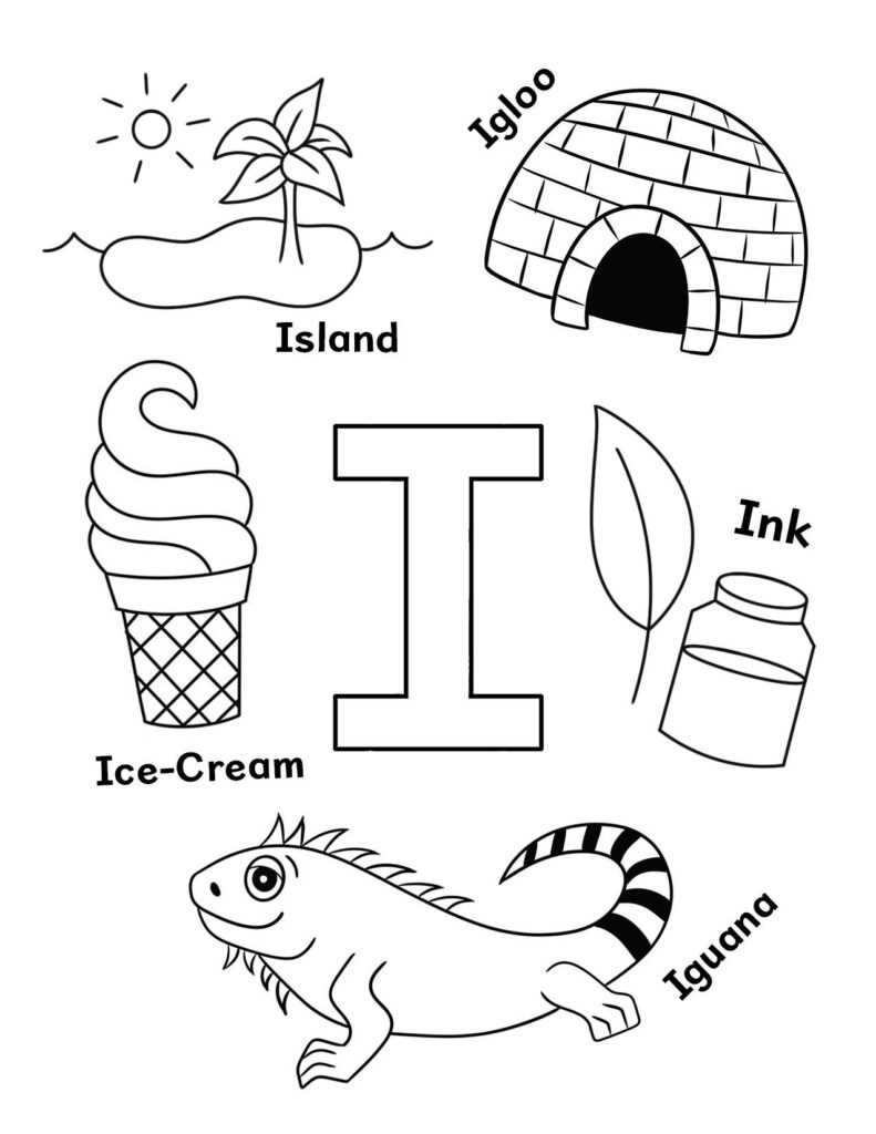 printable letter i worksheets
