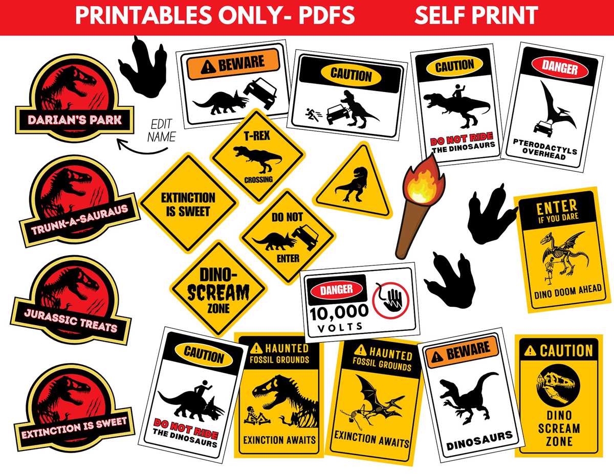 jurassic park sign printable jurassic park sign printable