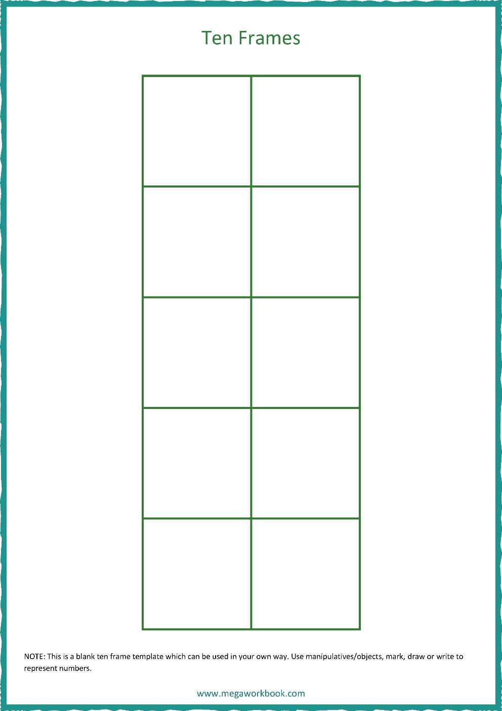 10 frames printable 10 frames printable
