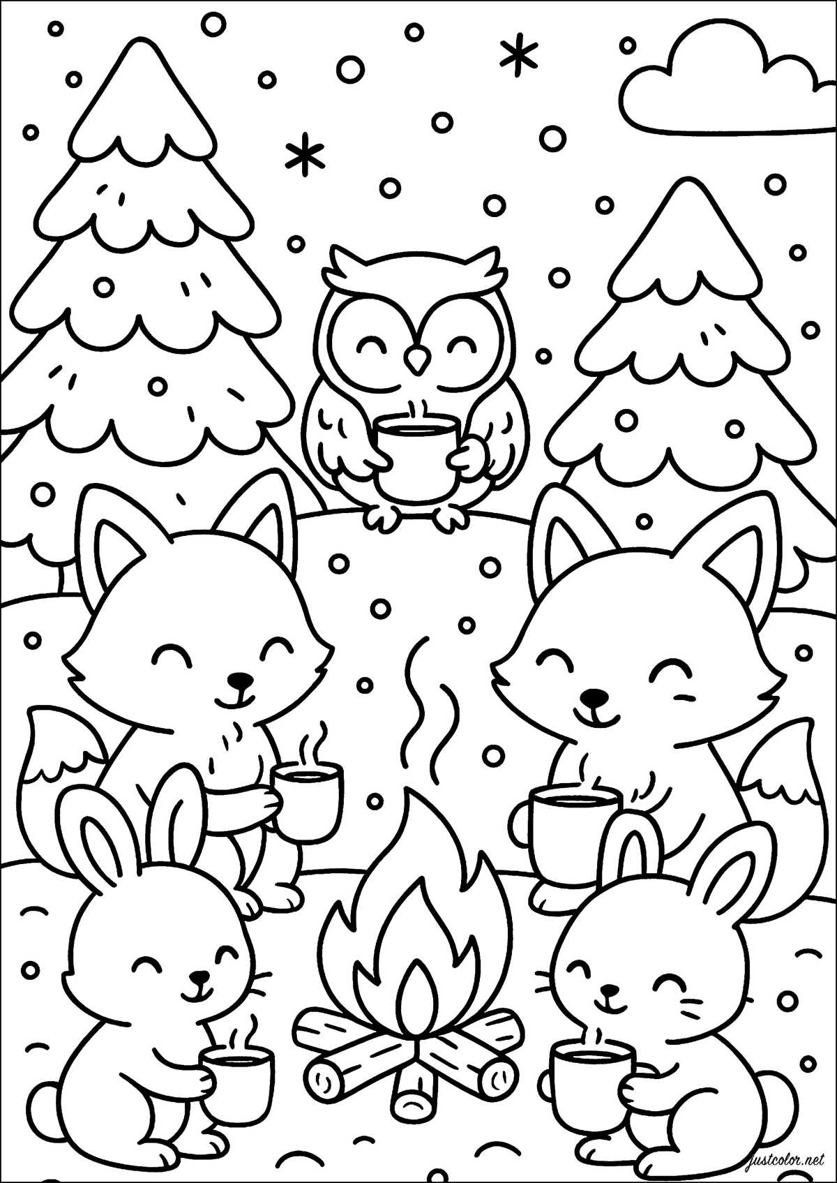 coloring pages winter printable
