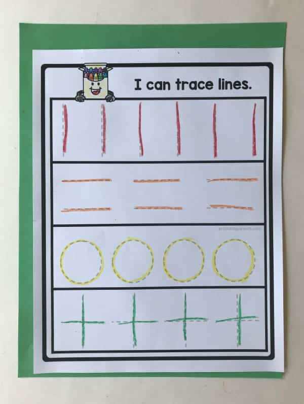 free printable tracing lines worksheets
