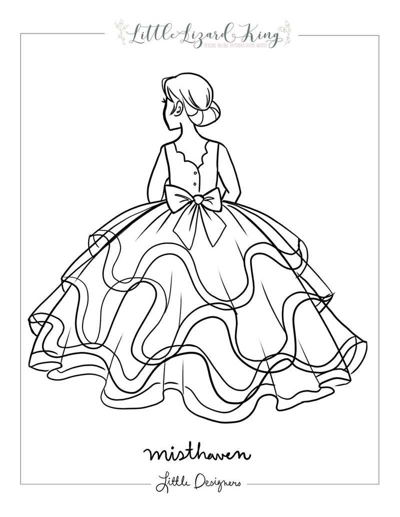 dresses coloring pages printables dresses coloring pages printables