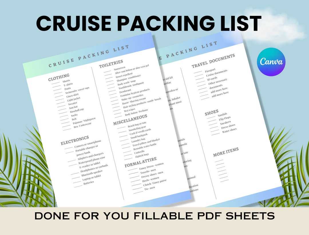 caribbean cruise packing list printable caribbean cruise packing list printable