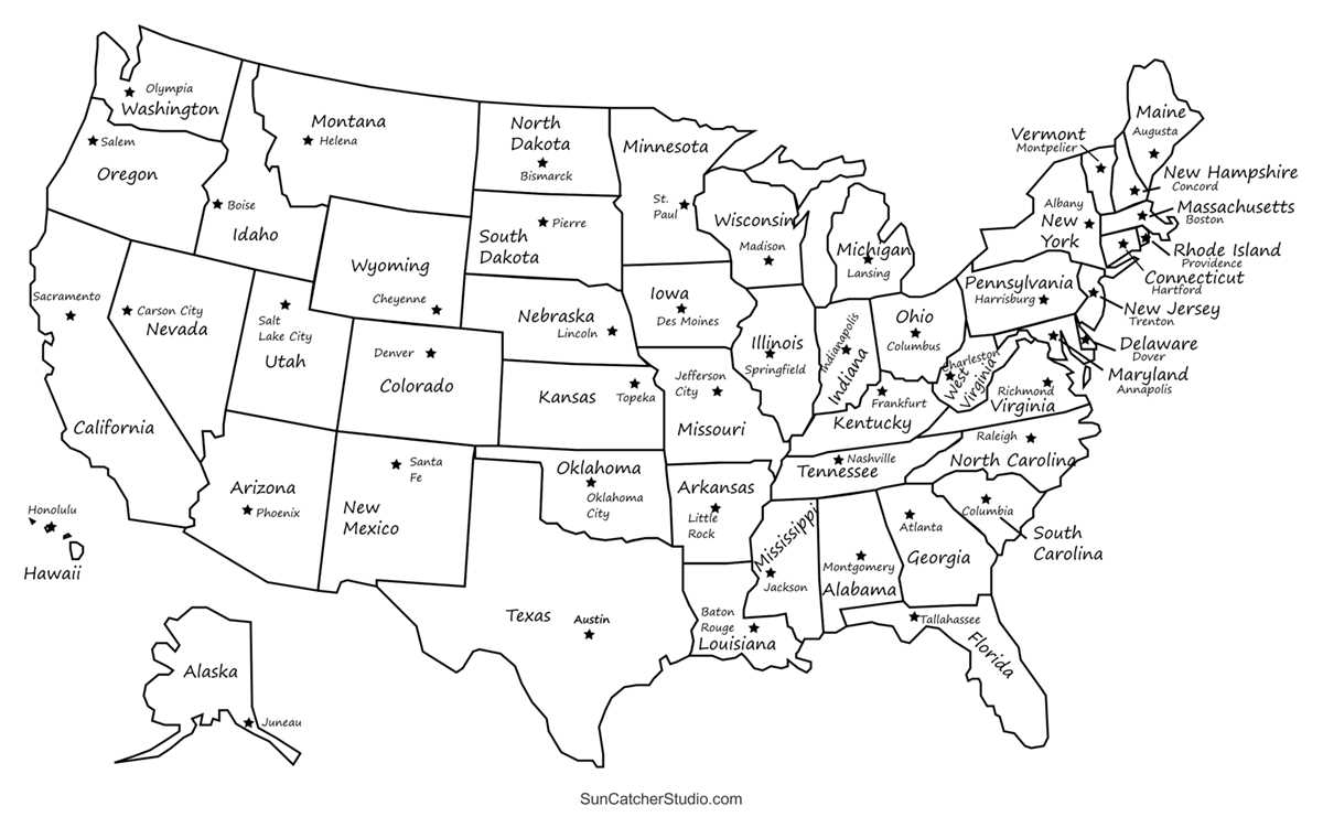 printable map of the united states and capitals printable map of the united states and capitals