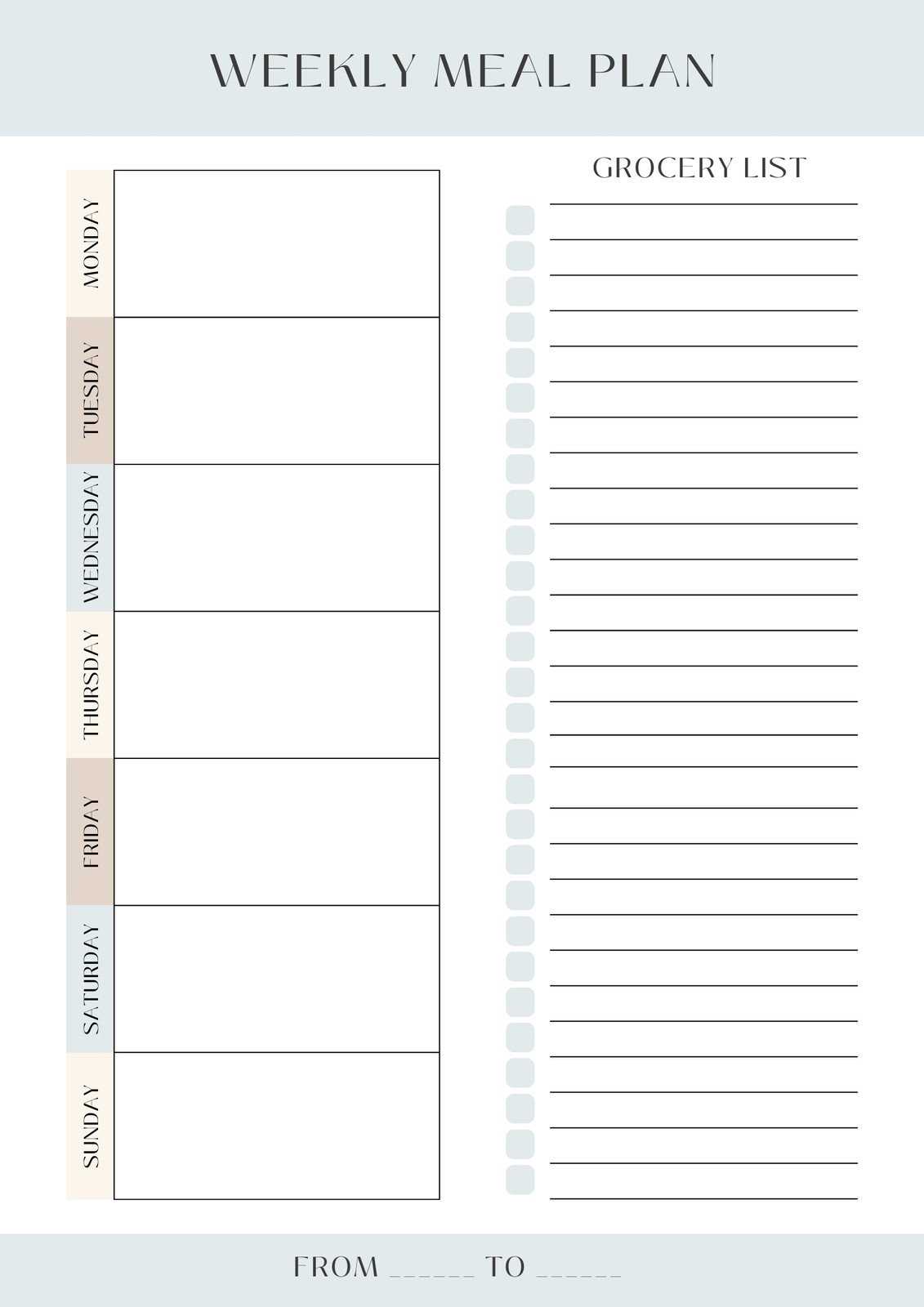 meal prep printable planner meal prep printable planner